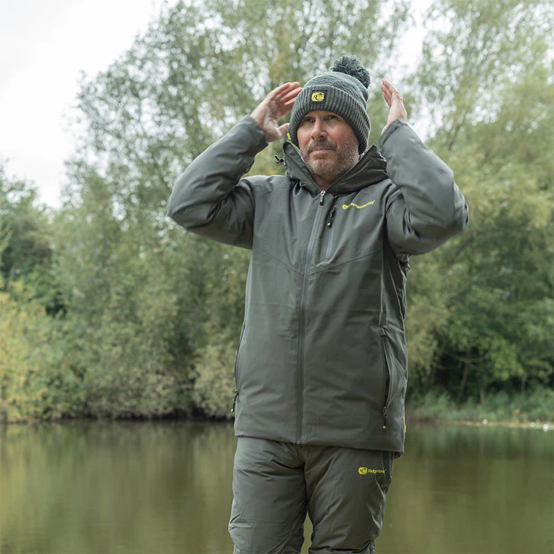Ridge Monkey APEarel ThermaPro Waterproof Bobble Hat Green